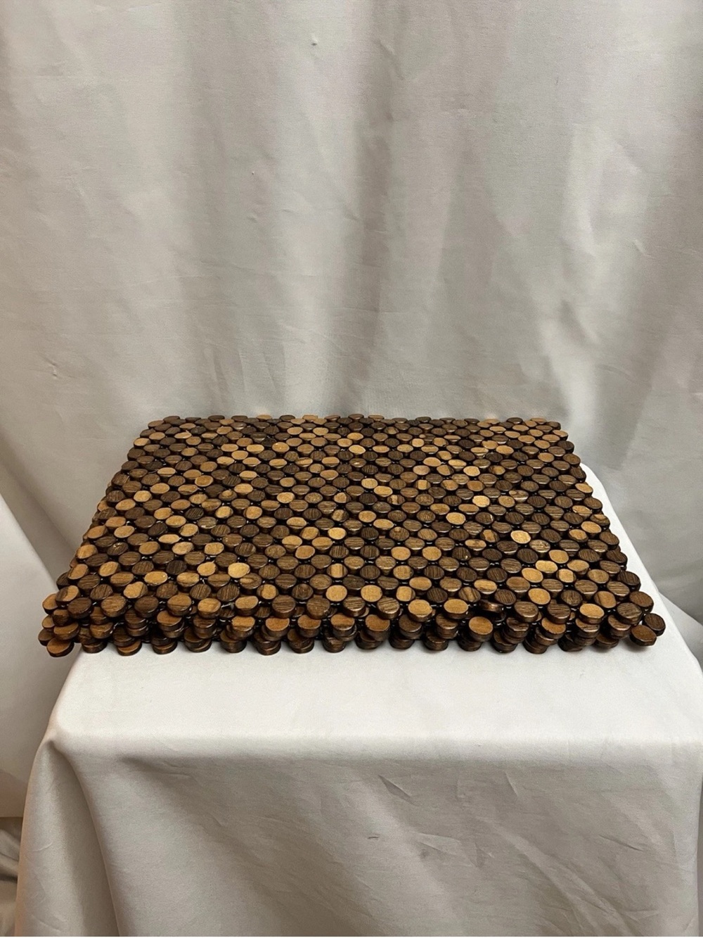 Set of 5 Wood Bead Placemats Brown Wooden Disc Table Mats
Boho Farmhouse Decor - Picture 6 of 6